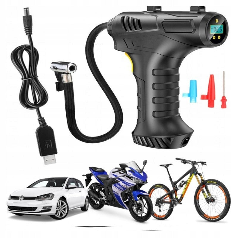 WIRELESS COMPRESSOR CAR PUMP XJ4365 Color black