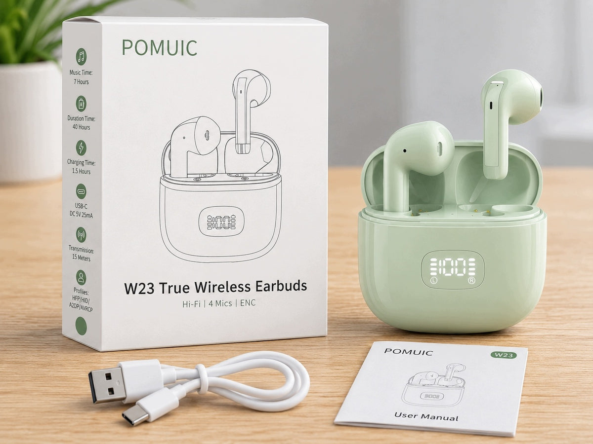 WIRELESS EARBUDS POMUIC W23 BLUETOOTH