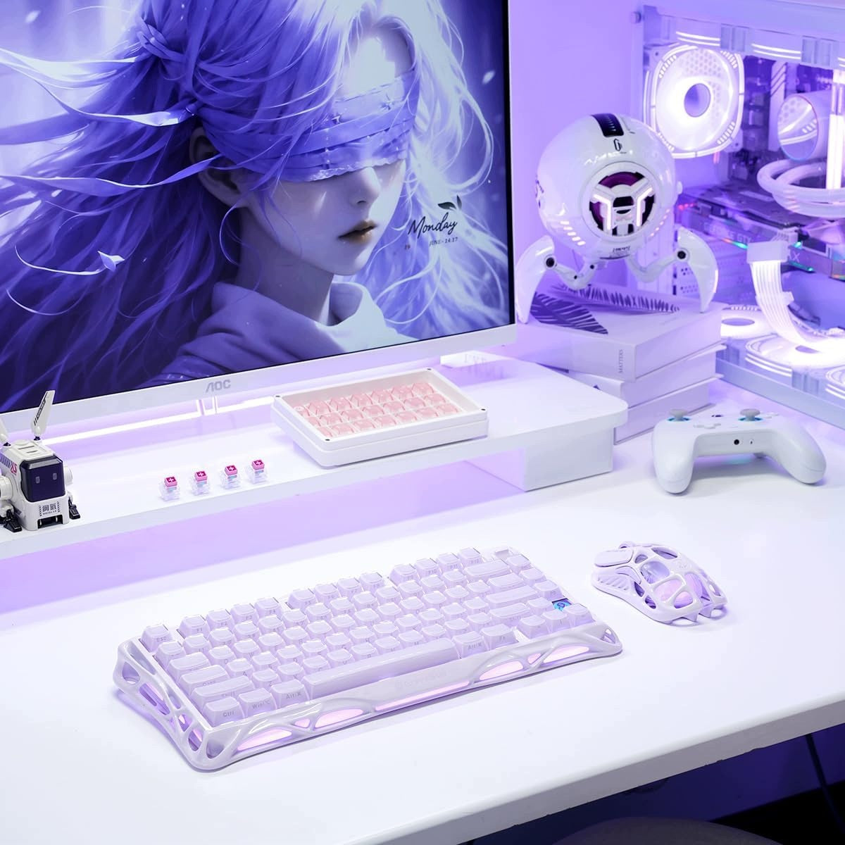 WIRELESS GAMING MOUSE 26000 DPI RGB PURPLE Manufacturer AR