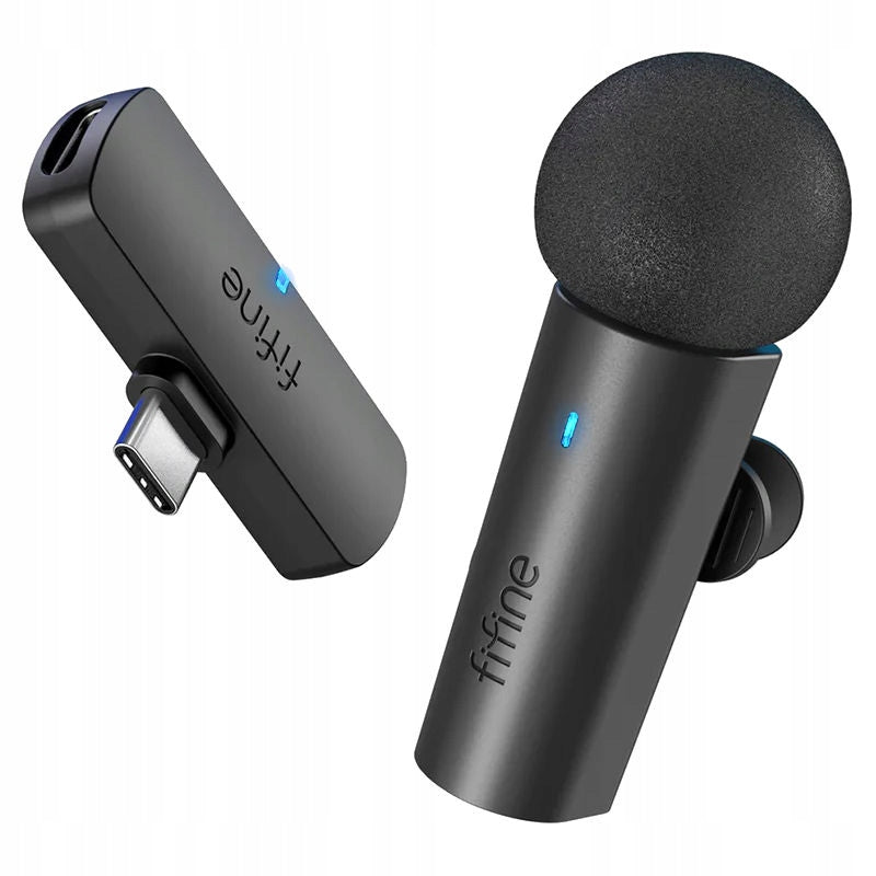 WIRELESS MICROPHONE FOR USB-C PHONES 2.4 GHz LAVALIER TIE VLOG