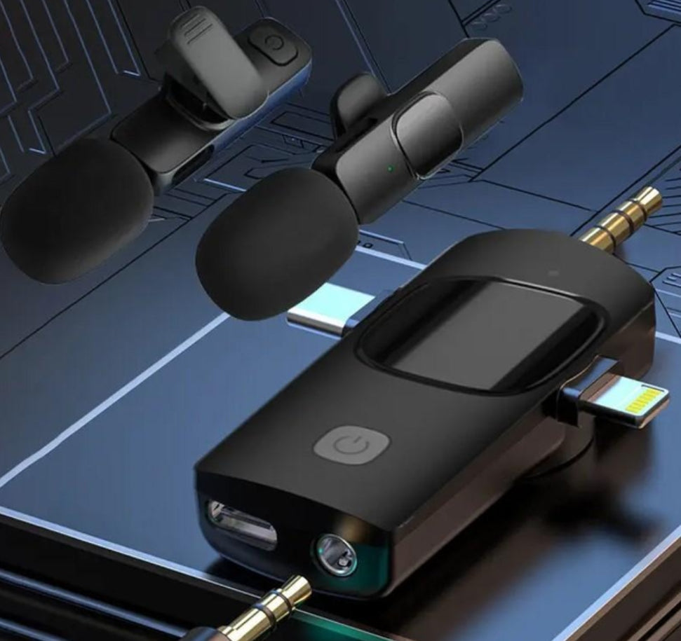 WIRELESS MICROPHONE IOS ANDROID PLUG&PLAY 3,5 MM TYPE-C LIGHTNING x2 Manufacturer code ttst1027