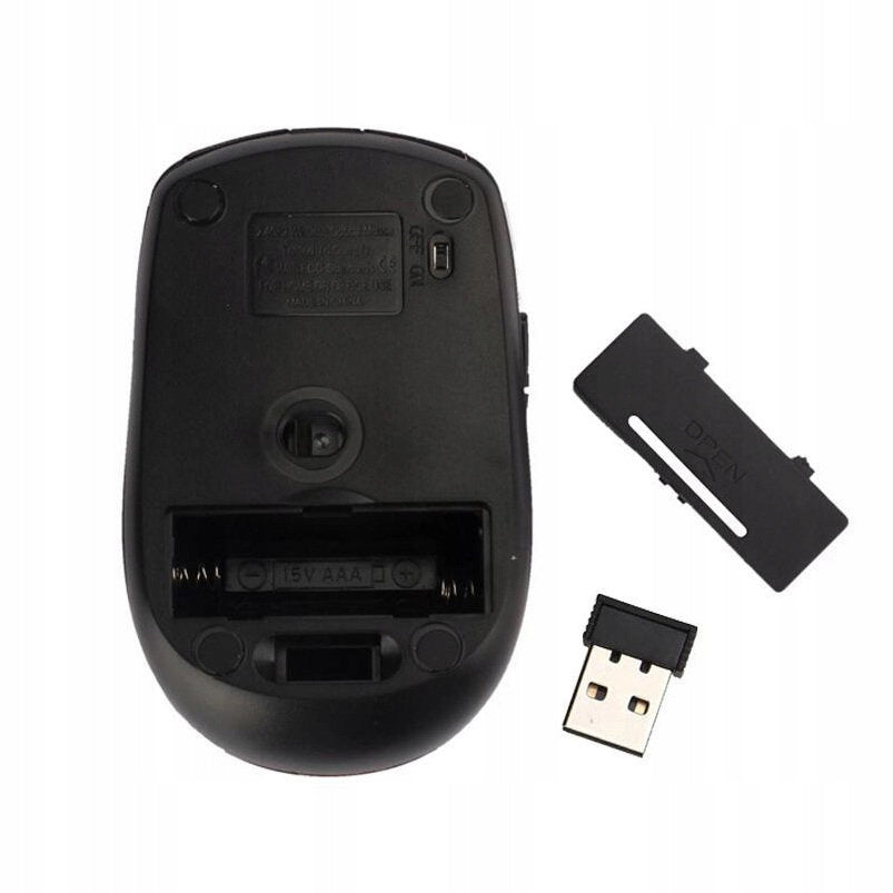 WIRELESS MOUSE 2.4GHZ NANOUSB BLACK MATO Color black