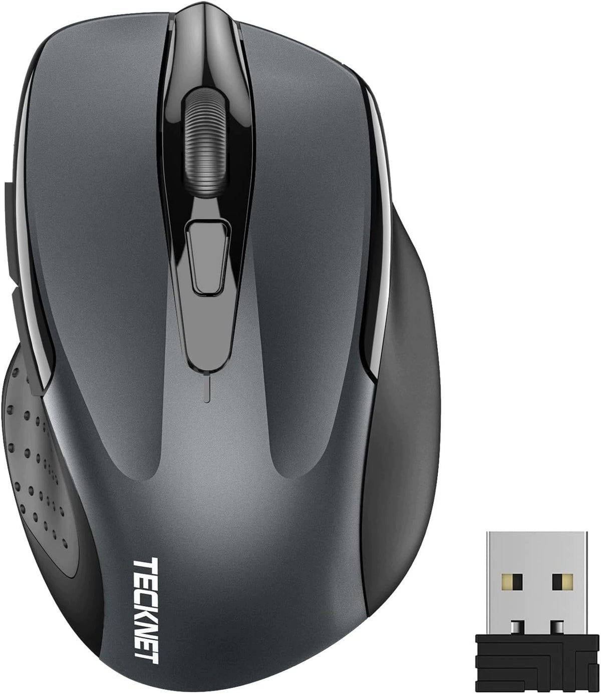 WIRELESS MOUSE 6 BUTTONS ERGONOMIC 2.4G DPI GREY