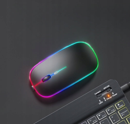 WIRELESS MOUSE RGB BLUETOOTH 2.4 GHZ 1600 DPI BLACK