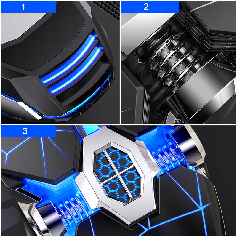 WIRELESS MOUSE SLIM LED RECHARGEABLE RGB CLICKLESS USB 2.4Ghz RECHARGEABLE Color black