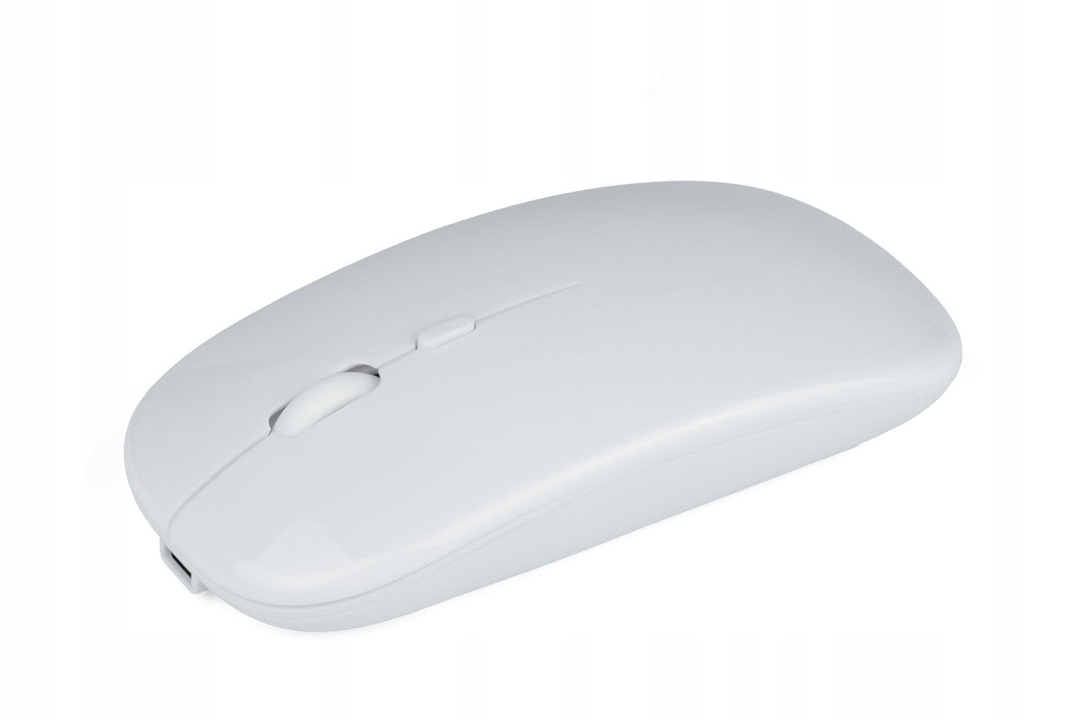 WIRELESS MOUSE SLIM QUIET BLUETOOTH MOUSE 5 FOR LAPTOP NANO RECHARGEABLE Color white