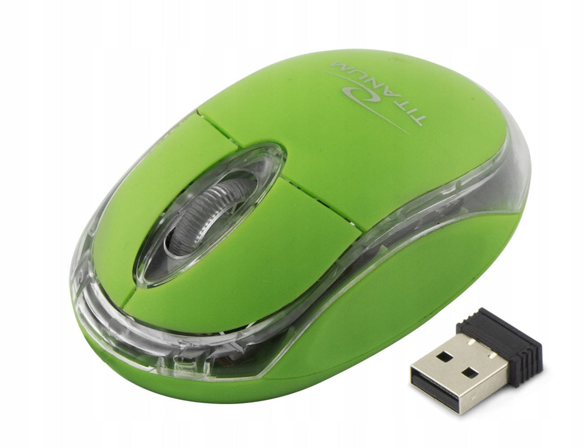 WIRELESS MOUSE USB optical CONDOR TITANUM GREEN comfort Packaging status original