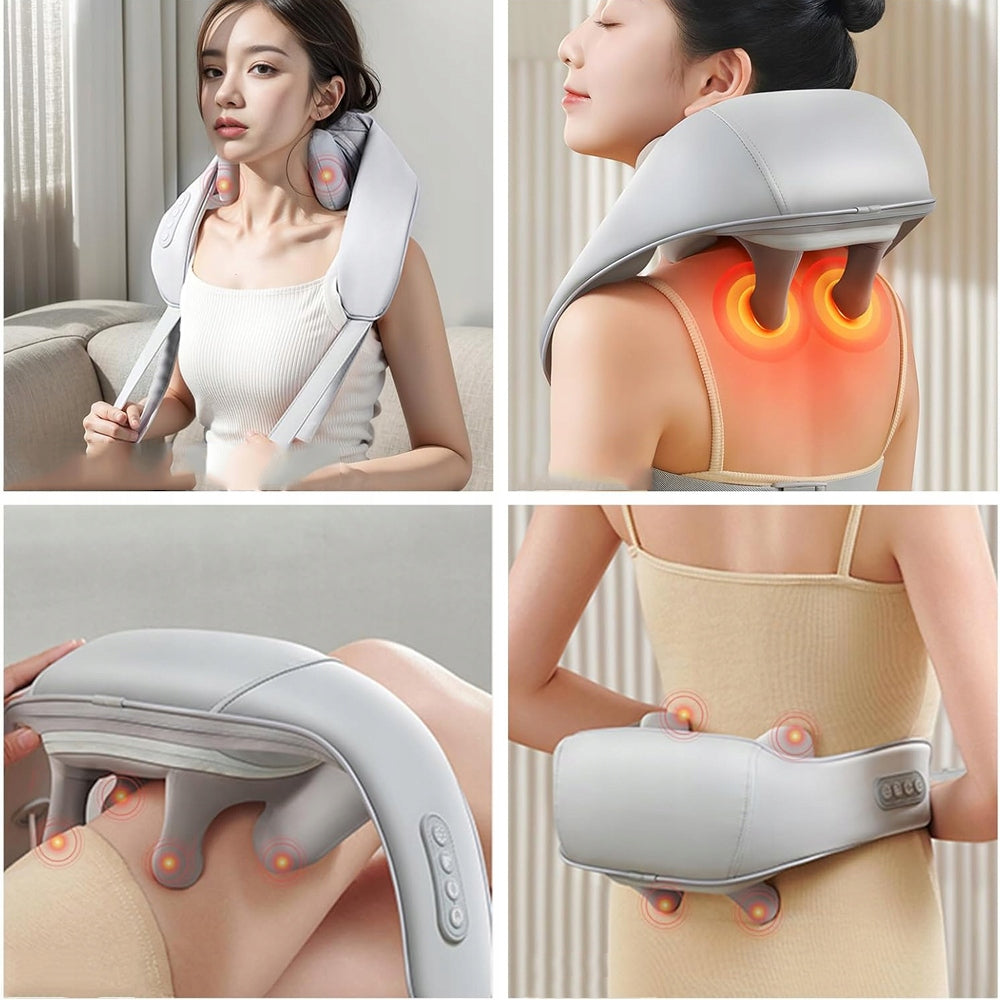 WIRELESS NECK MASSAGER HEATED SHIATSU FOR HOME AND OFFICE Packaging status original