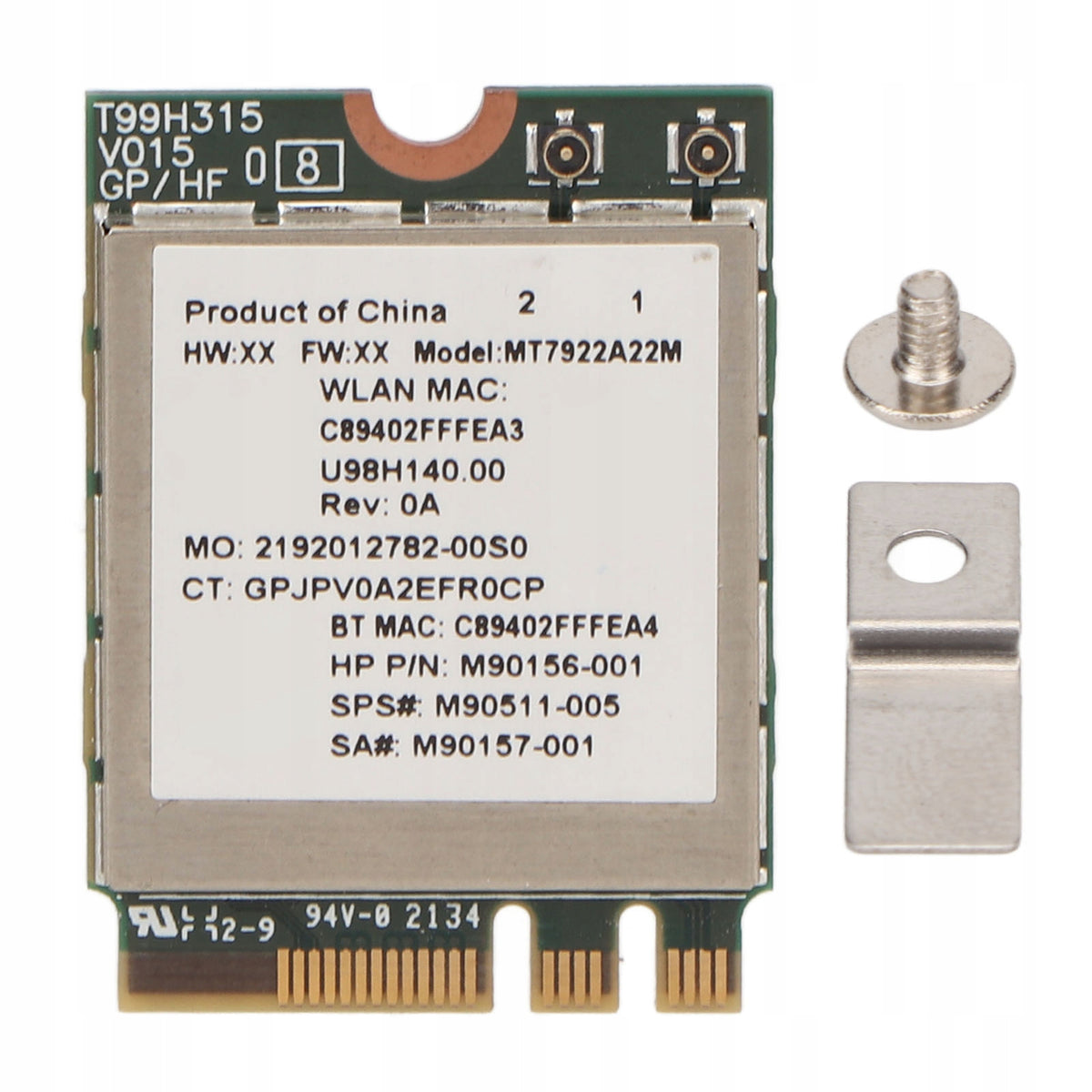 WIRELESS NETWORK CARD MT7922 WI-FI 6E Packaging status original