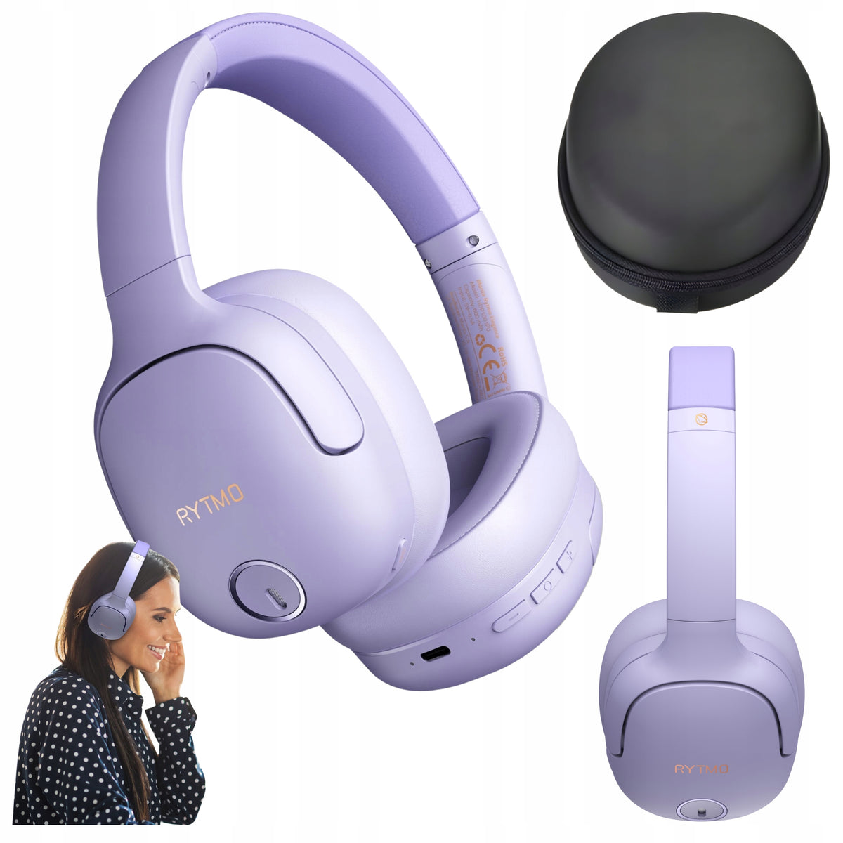WIRELESS ON-EAR COMPUTER HEADPHONES MANTA RHYTHMO WITH MICROPHONE BT 5.3