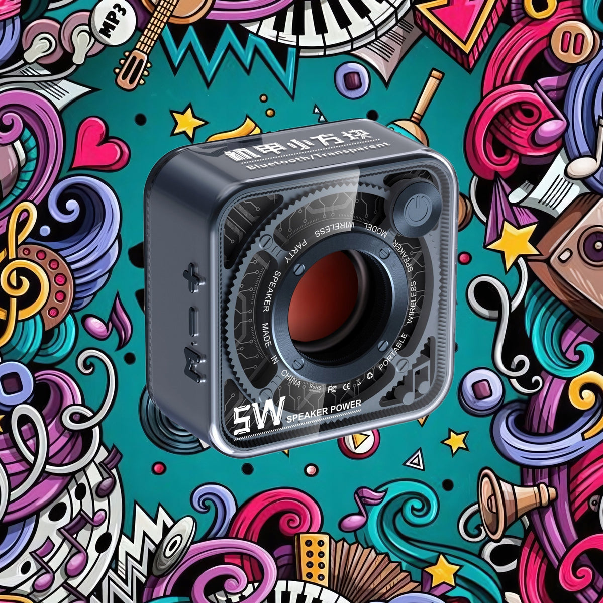 WIRELESS PORTABLE SPEAKER DW12 Mini BT 5W 4H FOR GIFT MOTORHOME WALK Packaging status original