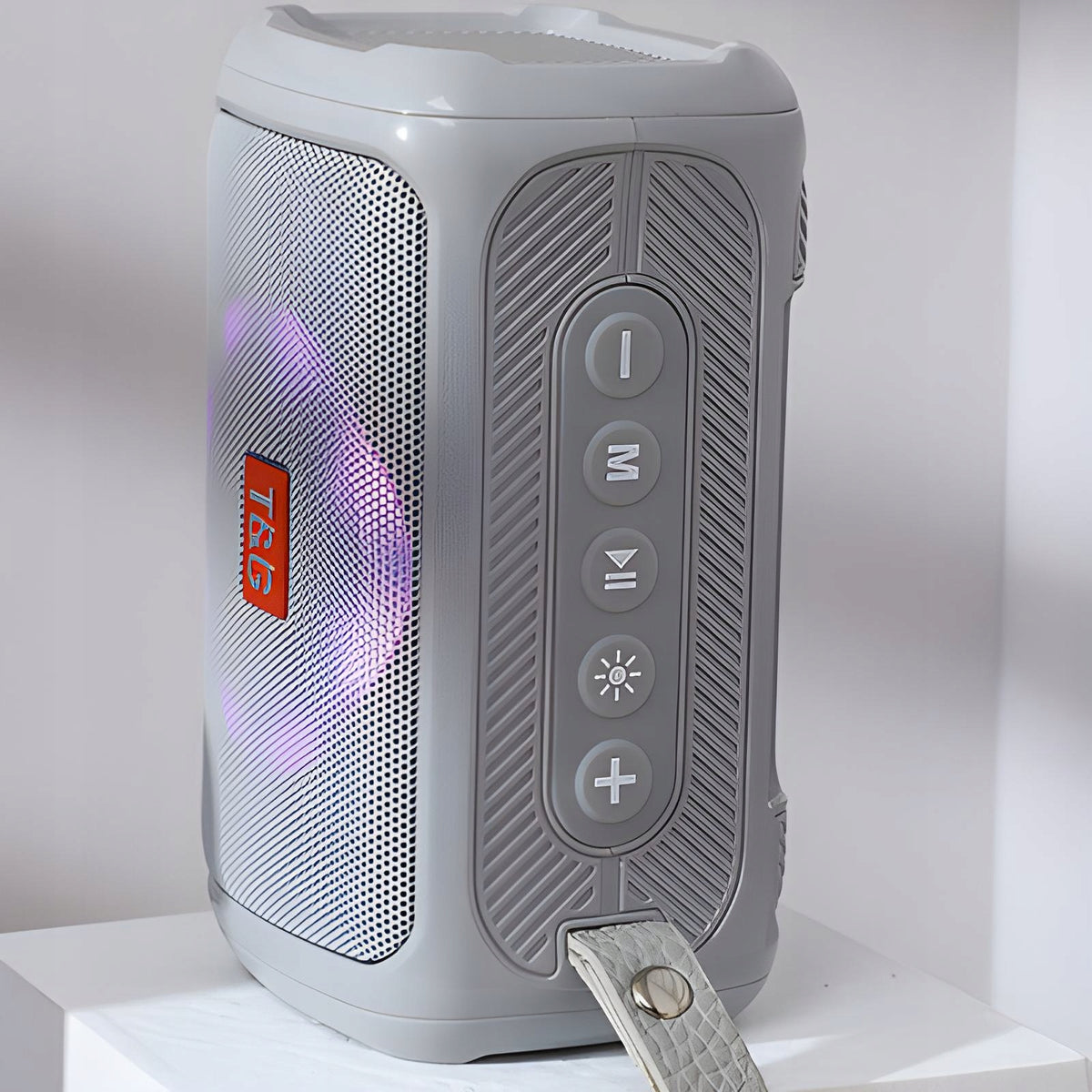 WIRELESS SPEAKER T&G TG193 POWERFUL BLUETOOTH RADIO LED MICROPHONE BLACK Packaging status original
