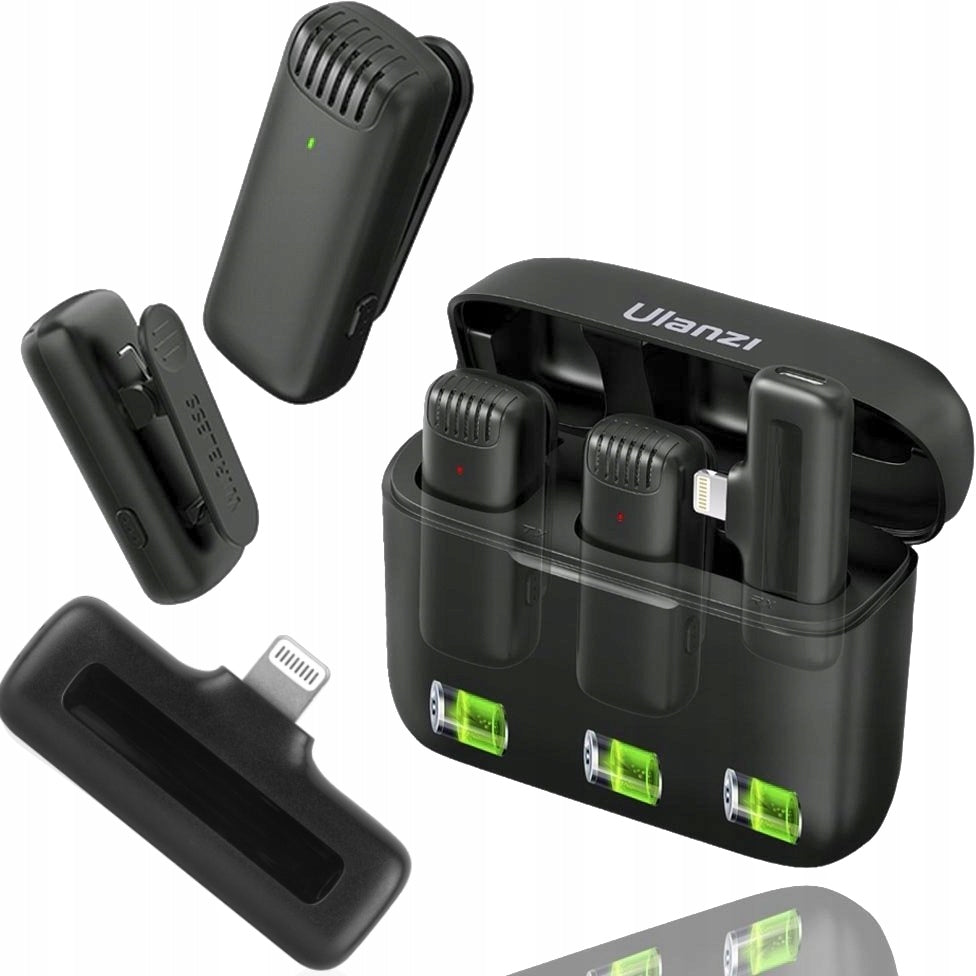 WIRELESS TIE MICROPHONE FOR PHONE LIGHTNING RECEIVER ULANZI J12