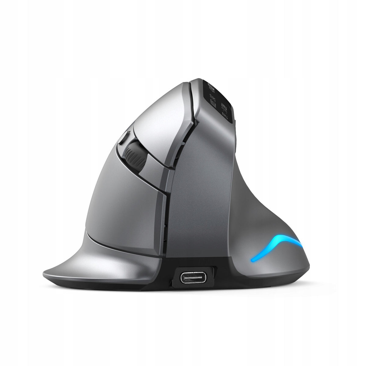 WIRELESS VERTICAL MOUSE with 730mAh Battery, USB-C, Bluetooth and 2.4G,