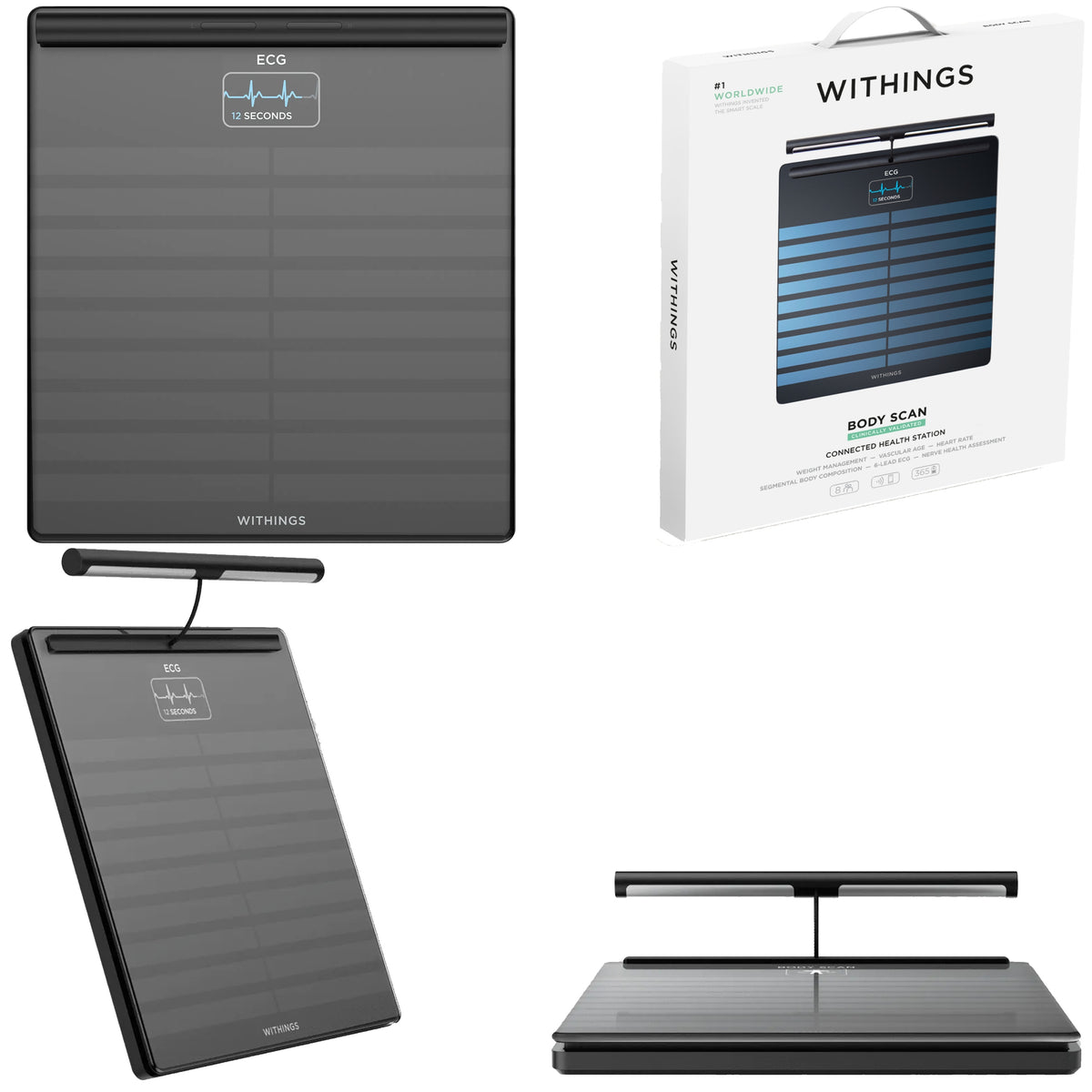 WITHINGS Body Scan - Weight with Body Mass Analysis and Heart Rate Measurement