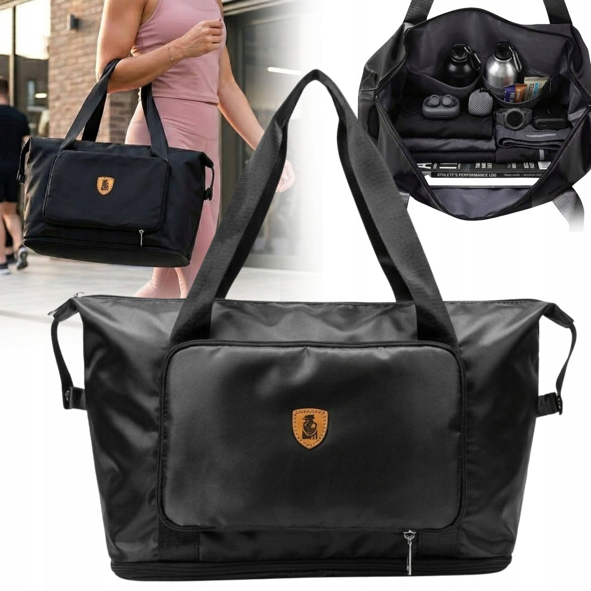 WOMEN'S SPORTS BAG FOR GYM PILATES FITNESS YOGA SHOULDER POOL