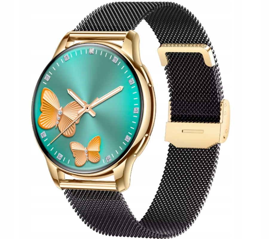 WOMEN'S WATCH SMARTWATCH AMOLED MENU PL TALK 2 STRAPS + HEADPHONES FREEBIE Packaging status original