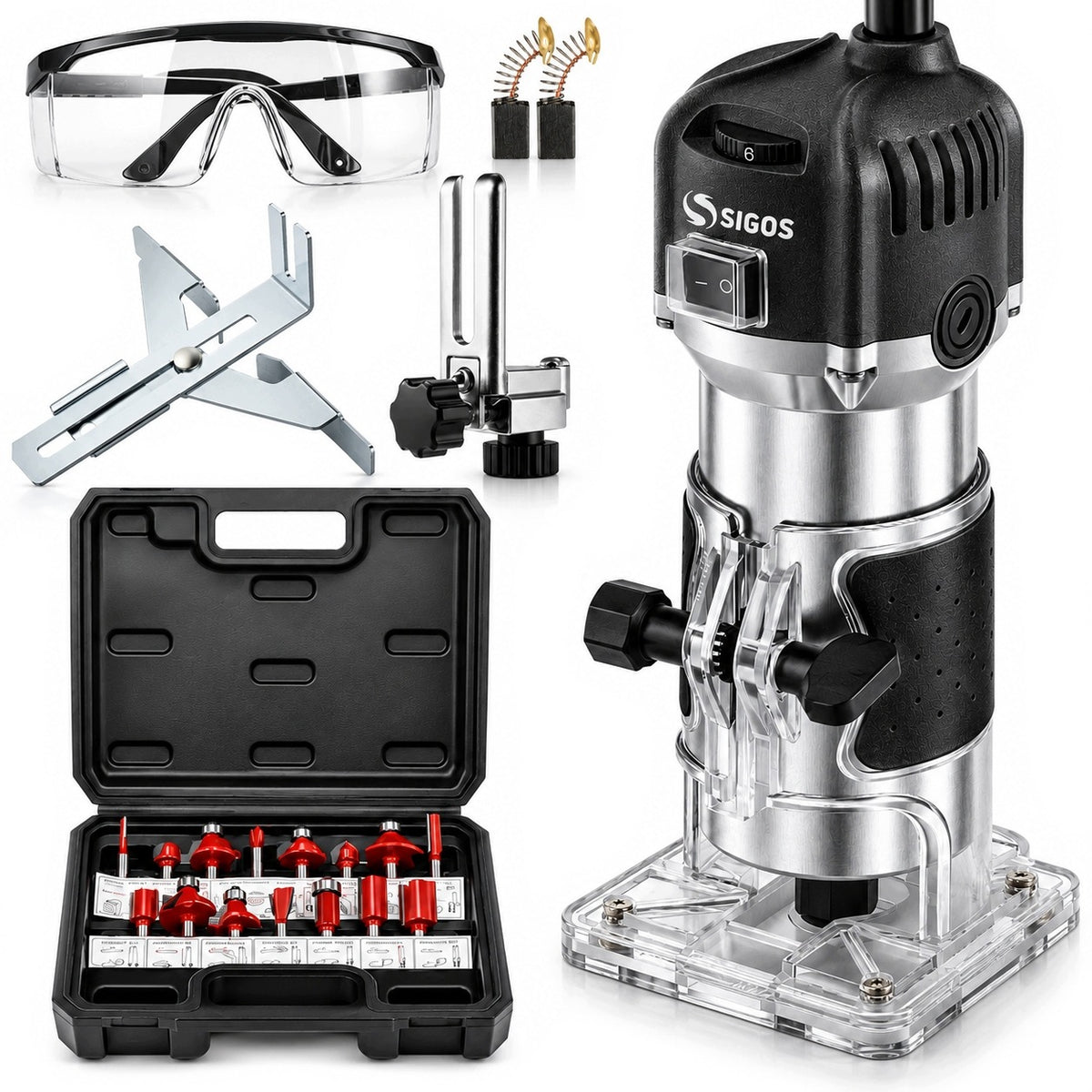 WOOD SPINDLE MILLING MACHINE WITH ADJUSTABLE ROTATION + CUTTERS