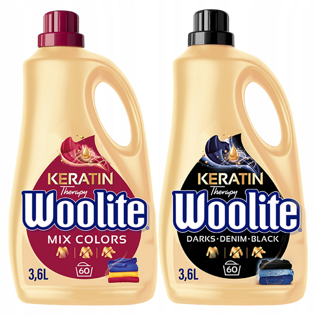 WOOLITE BLACK & COLOR WASHING LIQUID FOR COLORED AND BLACK THINGS 2x3,6L