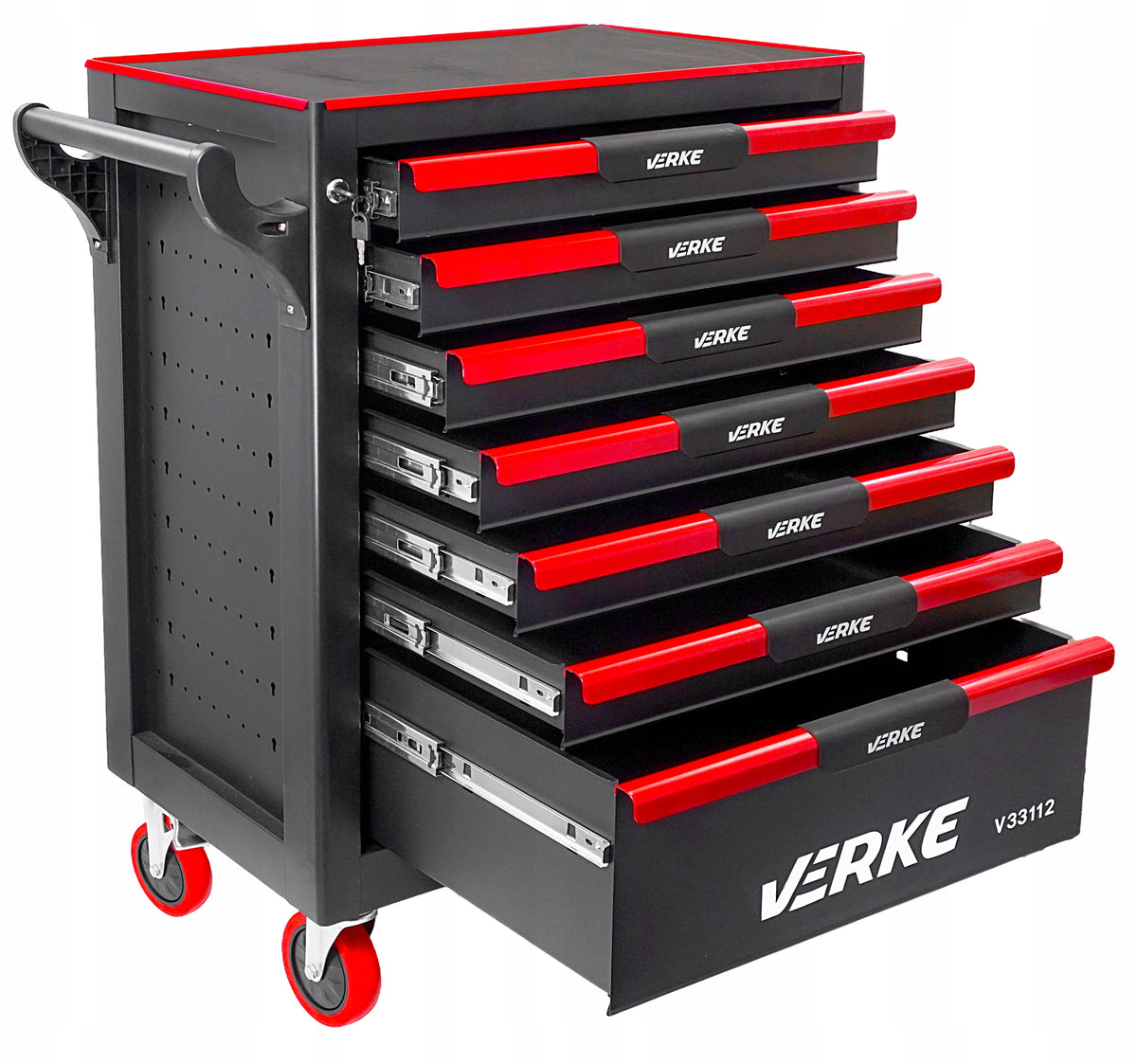 WORKSHOP CABINET SERVICE TOOL CART FOR TOOLS EMPTY 7 DRAWERS Manufacturer code V33112