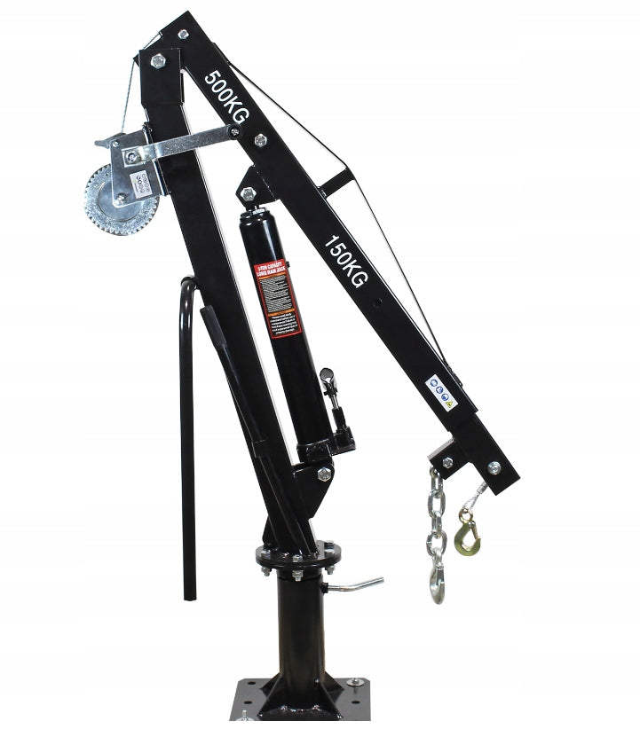 WORKSHOP CRANE HDS PICK UP 500KG + ROTARY WINCH 360 PLATE ASSEMBLY