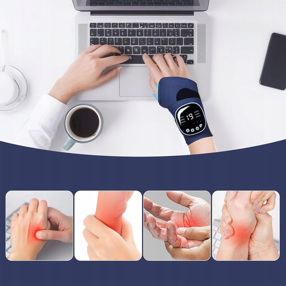 WRIST MASSAGER WITH HEATING 3 TEMPERATURES EMS 19 POWER + 9 PROGRAMS Packaging status original
