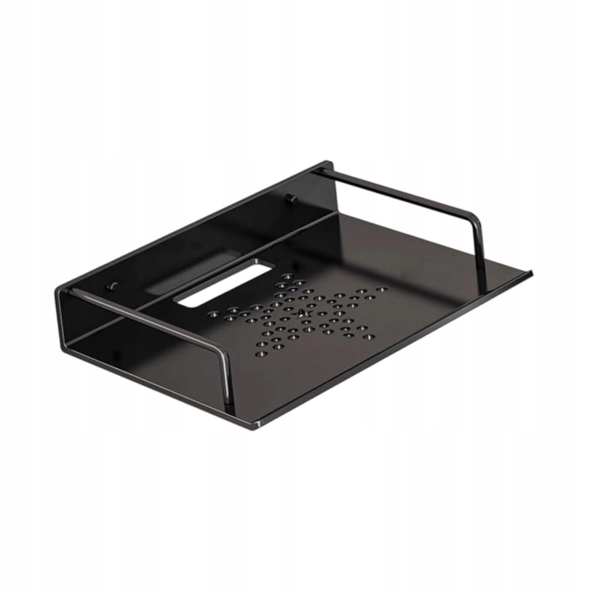 Wall Mount Projector Shelf Bracket Modem Router Wall Mount 23x16.5cm Black