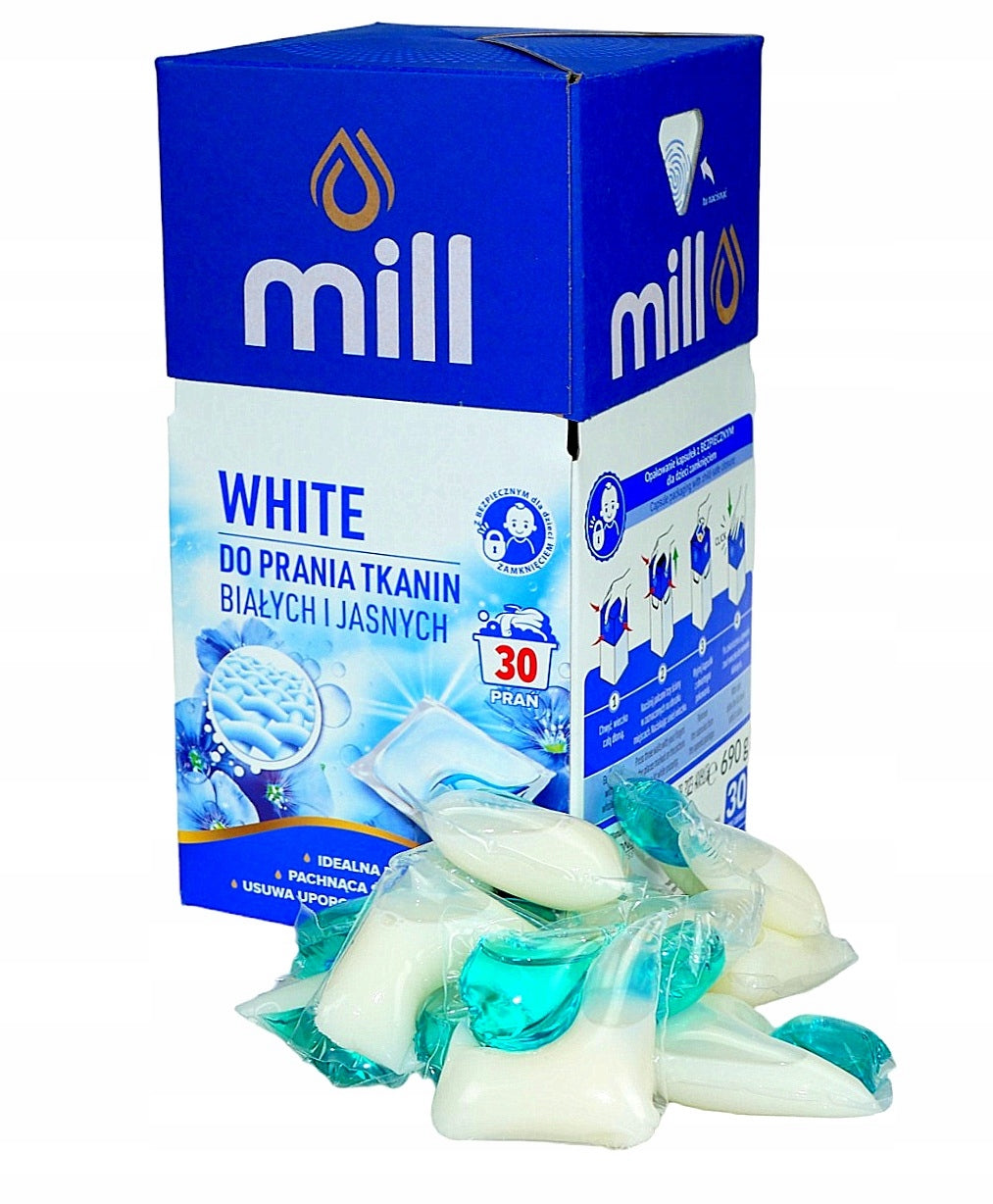 Washing capsules FOR white and light FABRICS EFFECTIVE EFFICIENT 2x30 pcs