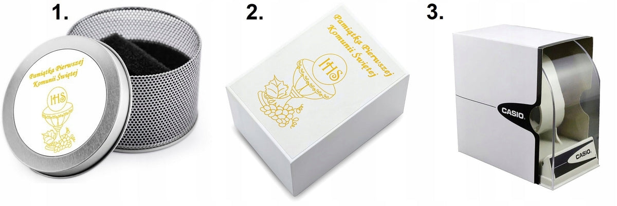 Watch CASIO for boy ON COMMUNION alarm date +BOX +BAG +ENGRAVING Brand CASIO