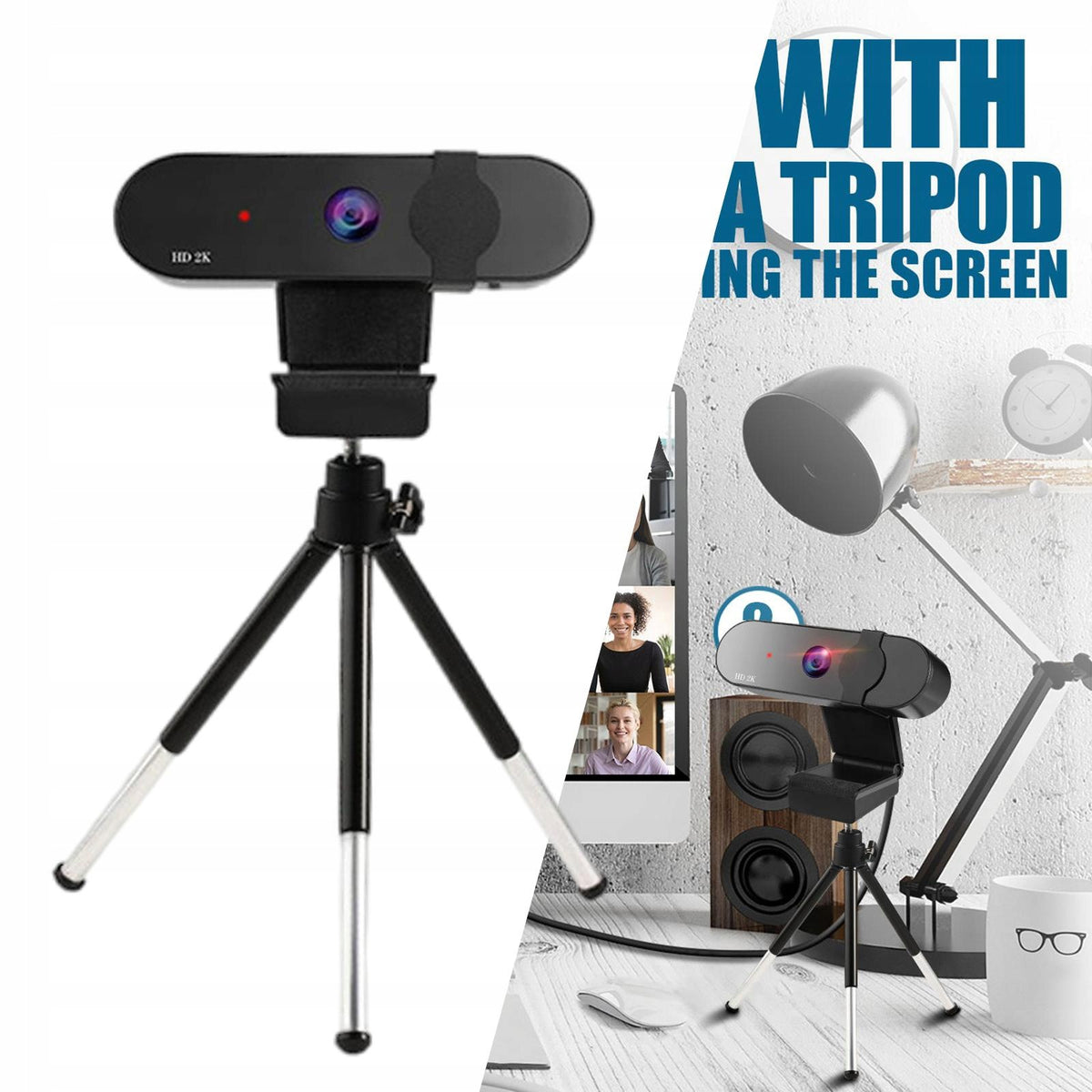 Webcam Auto Focus Plug and Play for PC Video Calling Livestream 2k