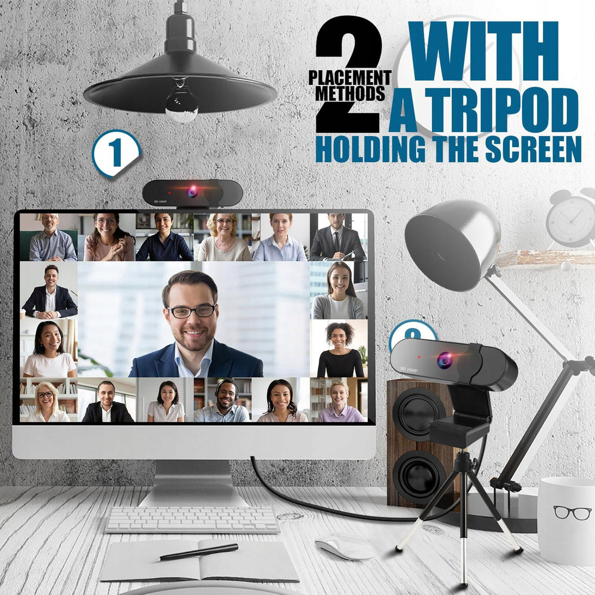 Webcam Computer Camera for PC Laptop Video Calling Recording Livestream 1k Packaging status original