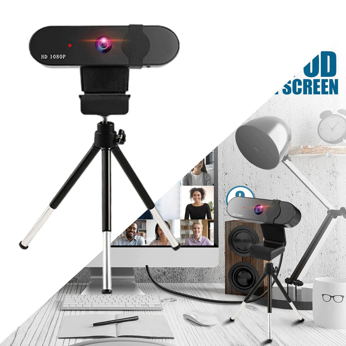 Webcam Computer Camera for PC Laptop Video Calling Recording Livestream 1k