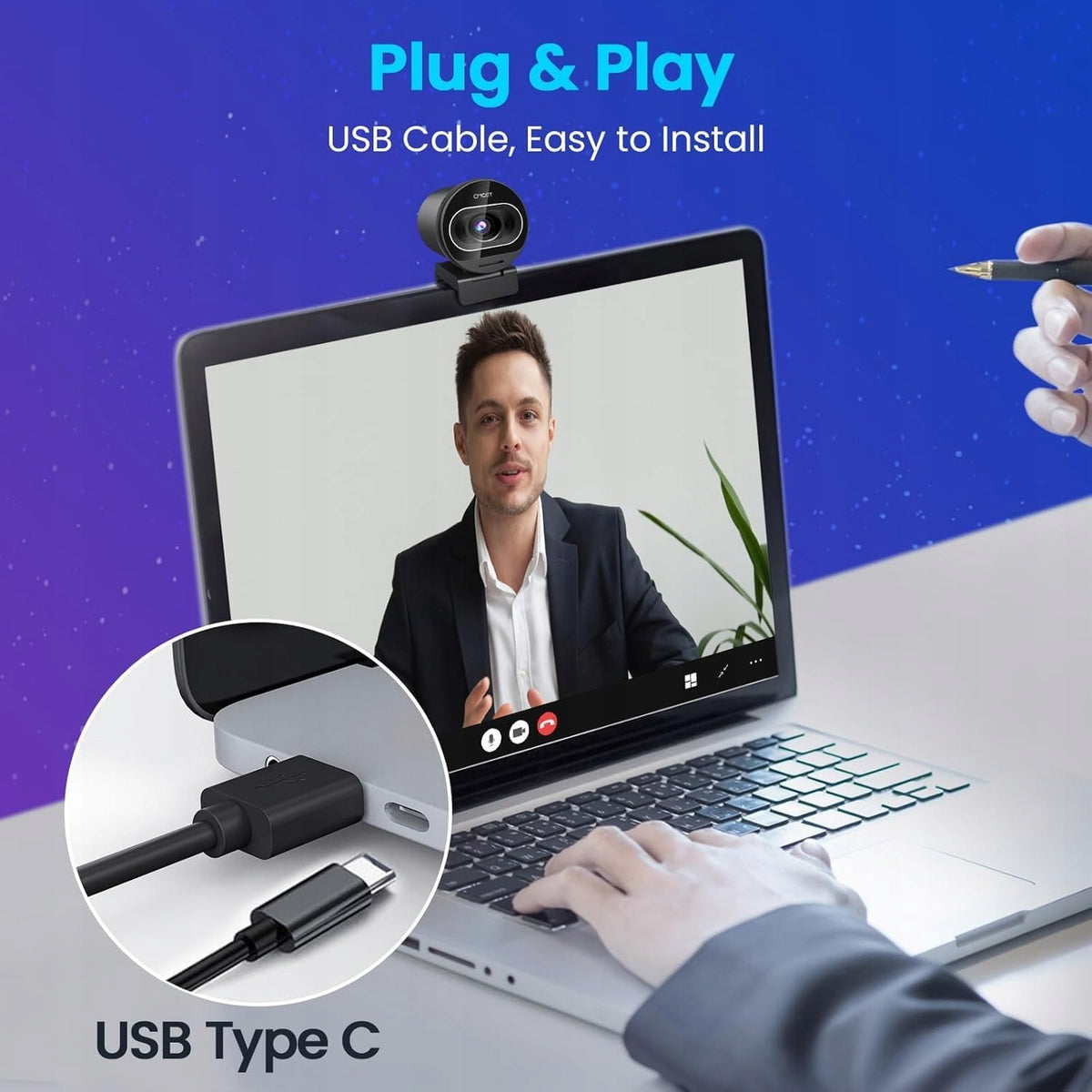 Webcam EMEET SmartCam S600L USB-A/C - 4K Manufacturer code S600L