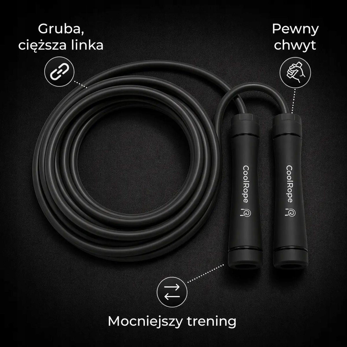 Weighted Jump Rope (Heavy Rope) – Black Manufacturer code CFSOC