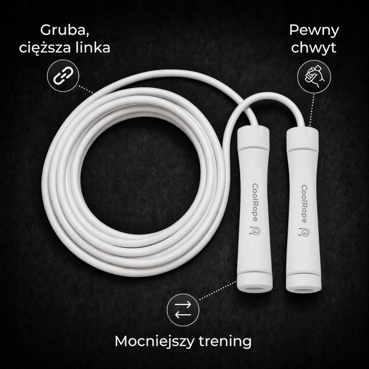 Weighted Jump Rope (Heavy Rope) – White Manufacturer code CFSOC