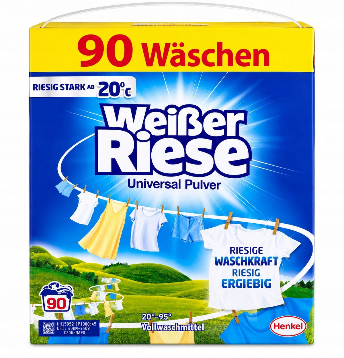 Weisser Riese Universal Washing Powder 90 Washes 4,5 kg from Germany
