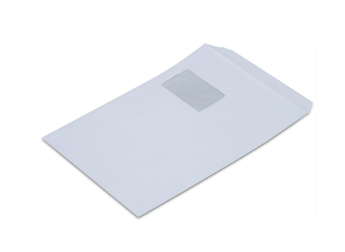 White C4 Paper Envelopes with Window Left 250pcs