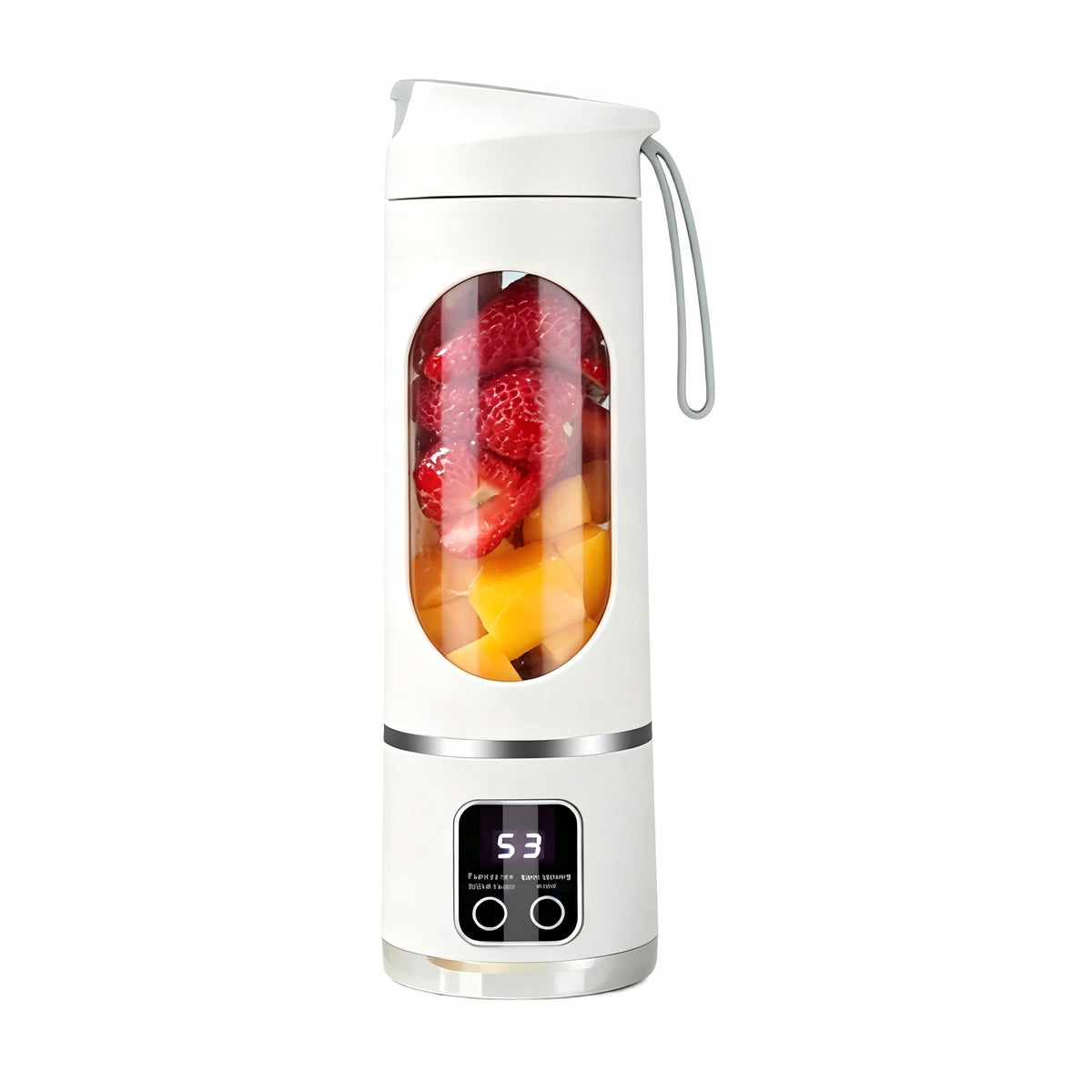 White Portable Cocktail Blender, Rechargeable 3,7V