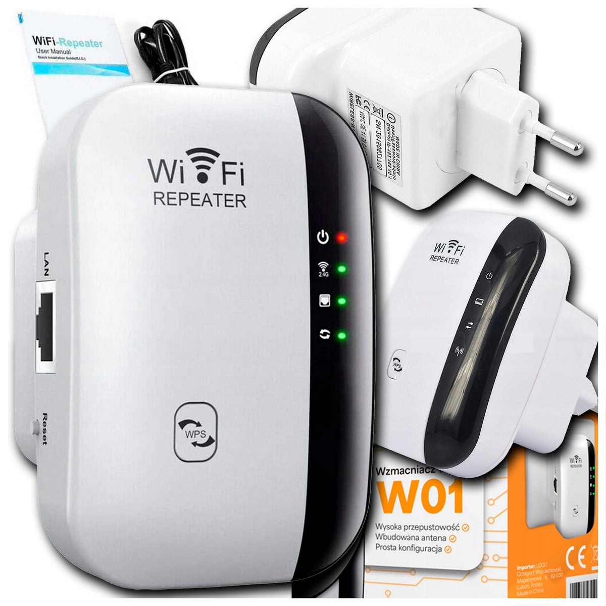 Wi-Fi Signal Amplifier Powerful Repeater Router Access Point 300 Mb/S 2.4GHz
