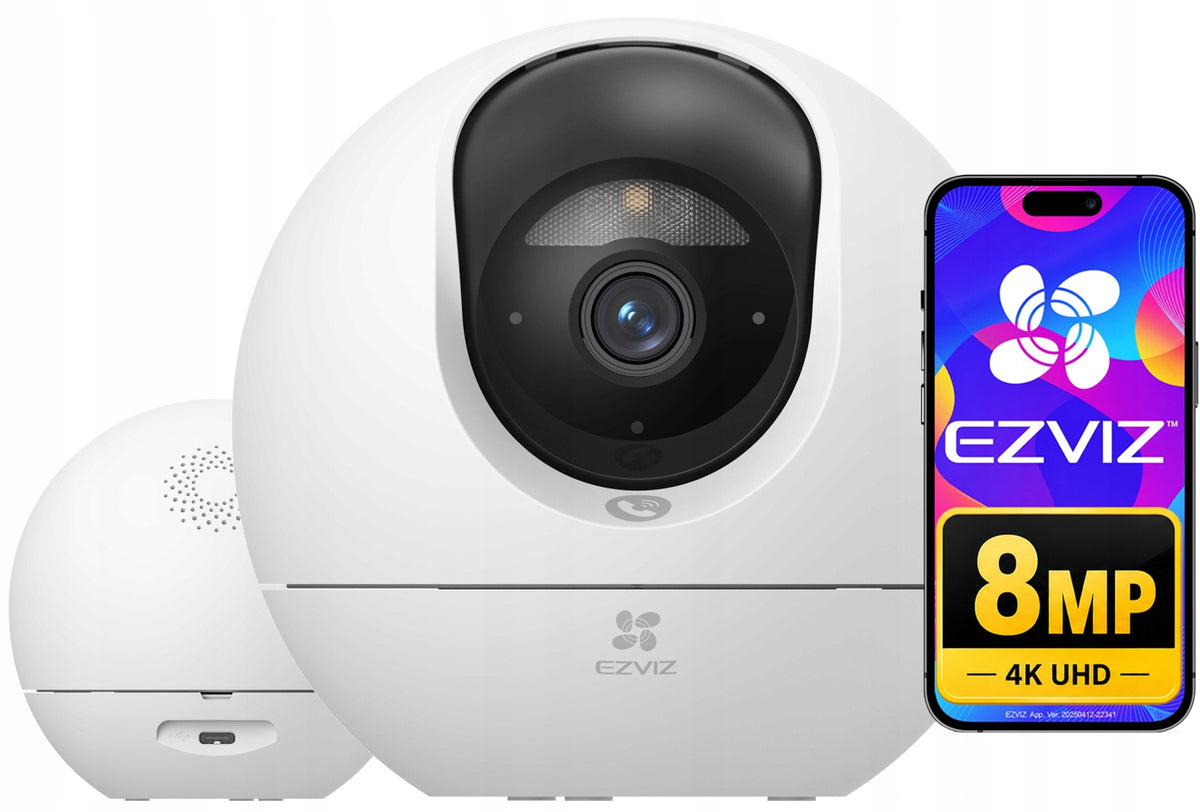 WiFi Camera EZVIZ C6c 4K 8Mpx UltraHD Nanny Rotating Application AI Detection