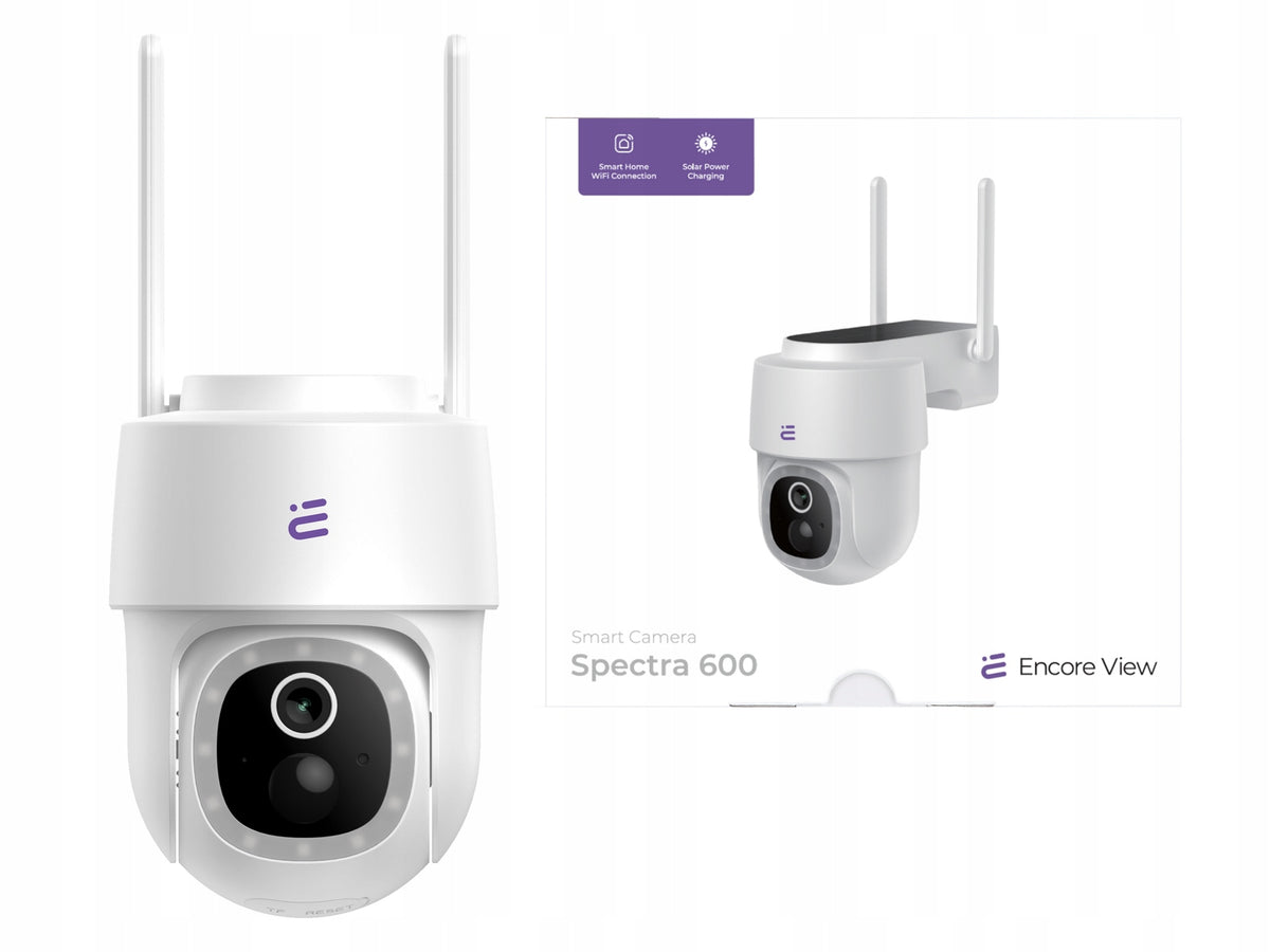 WiFi Camera Solar Rotating Outdoor Night FHD IP65 TUYA app Encore View Packaging status original