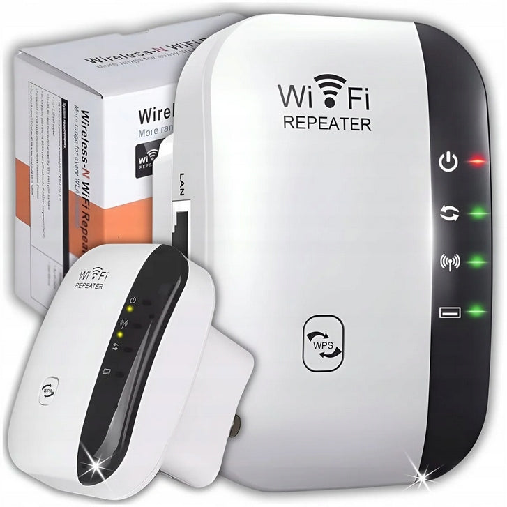 WiFi Signal Amplifier Repeater 300Mbps WPS Extender Range Plug & Play