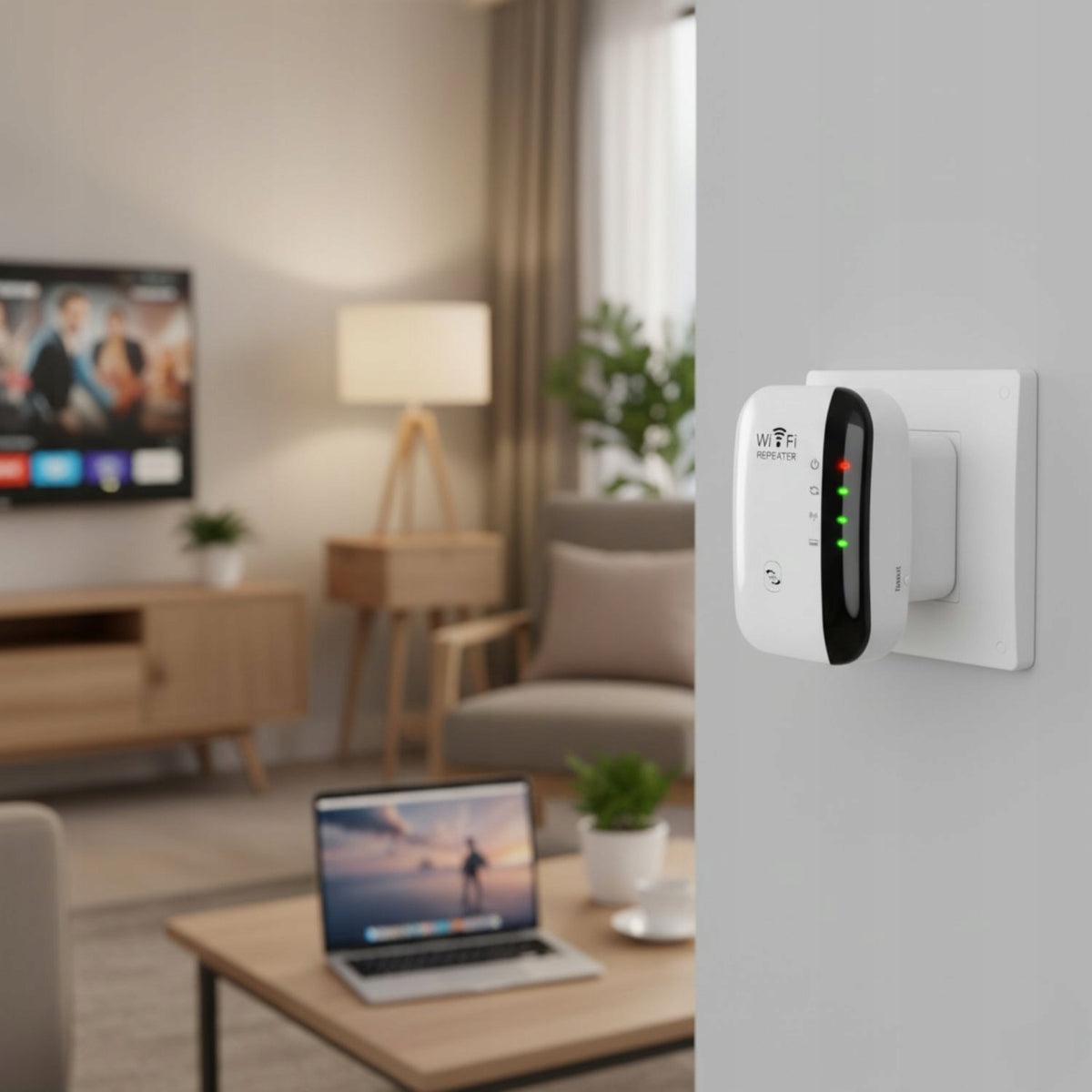 WiFi Signal Amplifier Repeater Extender 2,4GHz Powerful Range Internet Home Packaging status original