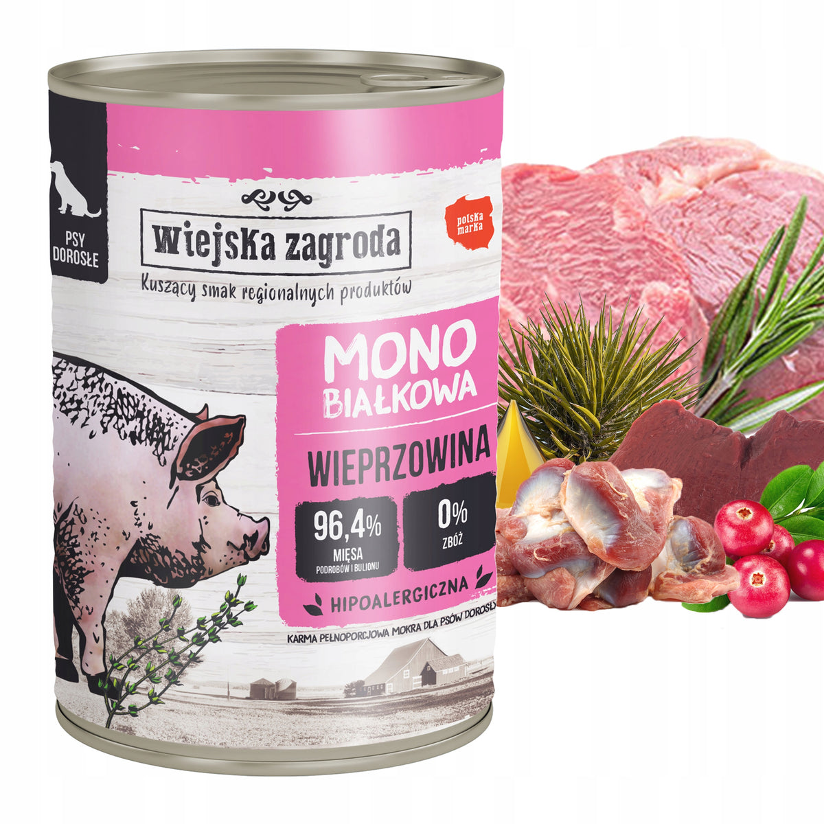 Wiejska Zagroda food for Dog Monoprotein Pork 400g Brand Wiejska Zagroda