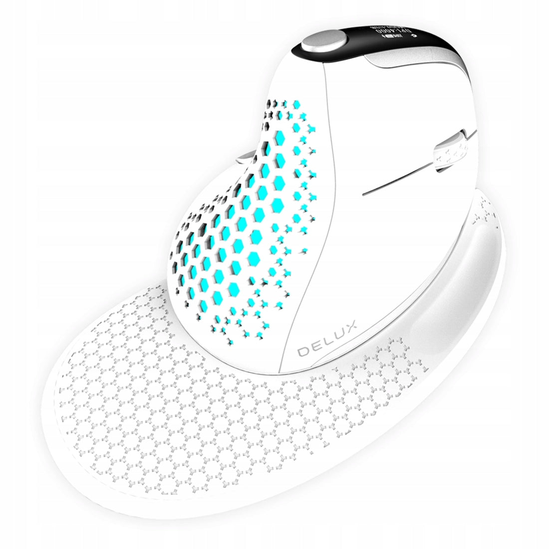 Wired mouse Vertical Ergonomic USB RGB 4000DPI Delux white