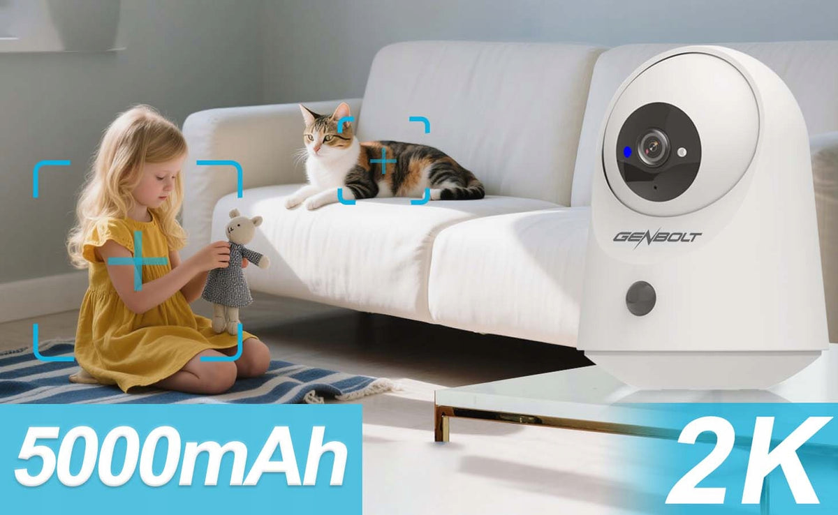Wireless 2K WiFi Indoor Camera Battery Powered, Humanoid Detection Rotating Packaging status original