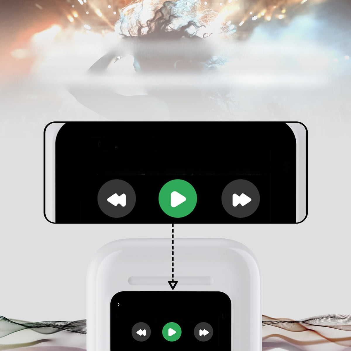 Wireless Bluetooth In-Ear Headphones ANC 48h Touch Screen Sport Packaging status original