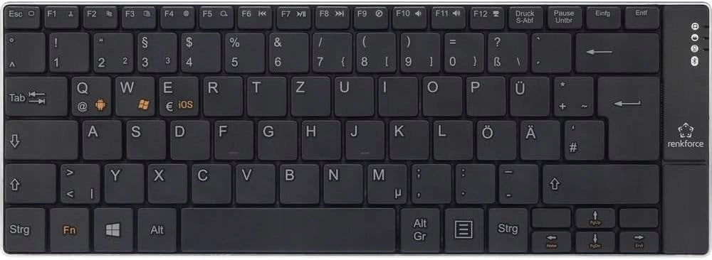 Wireless Bluetooth Keyboard Renkforce RF RF-4749657 Manufacturer Renkforce