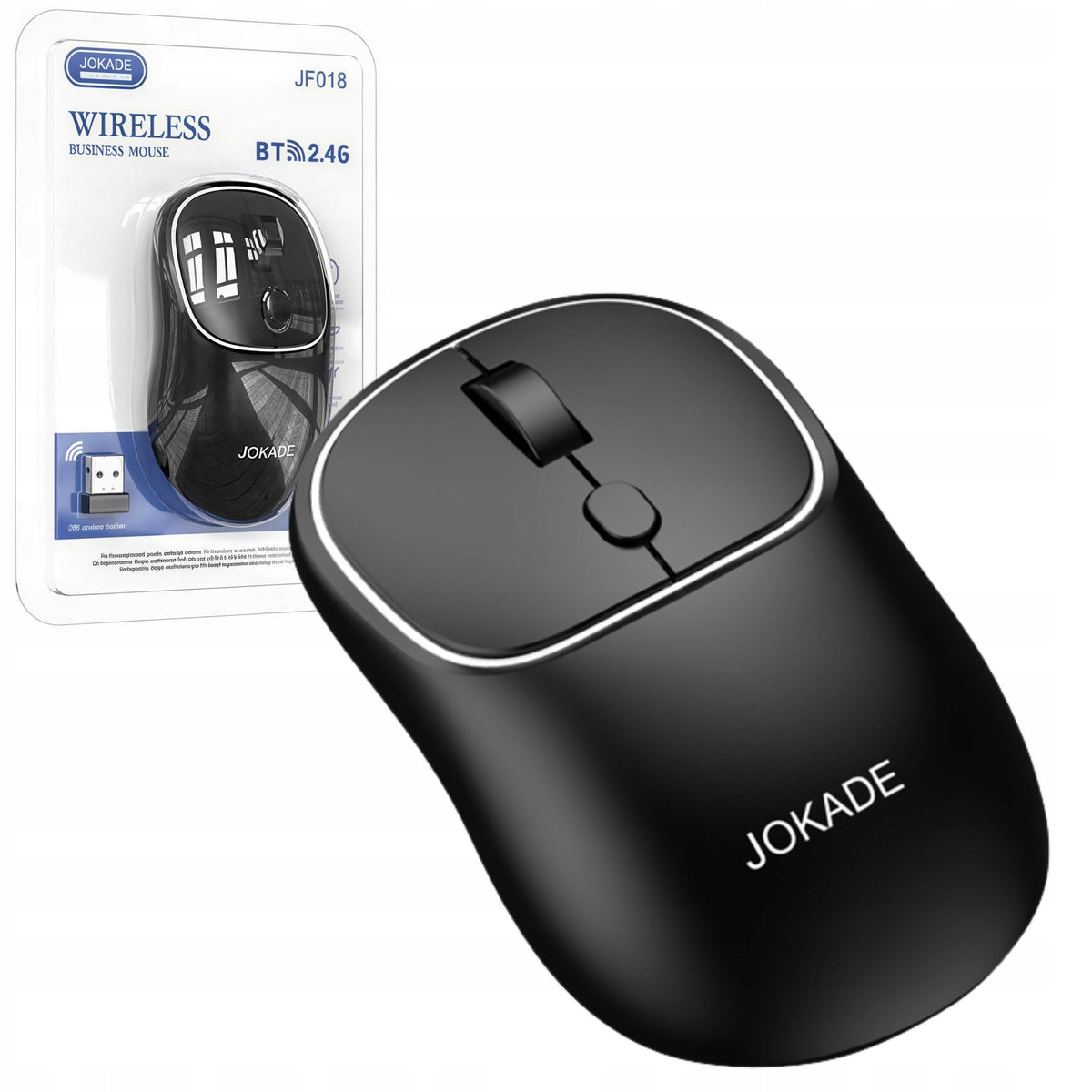 Wireless Bluetooth Mouse 2.4G JOKADE Silent Optical Mouse BLACK