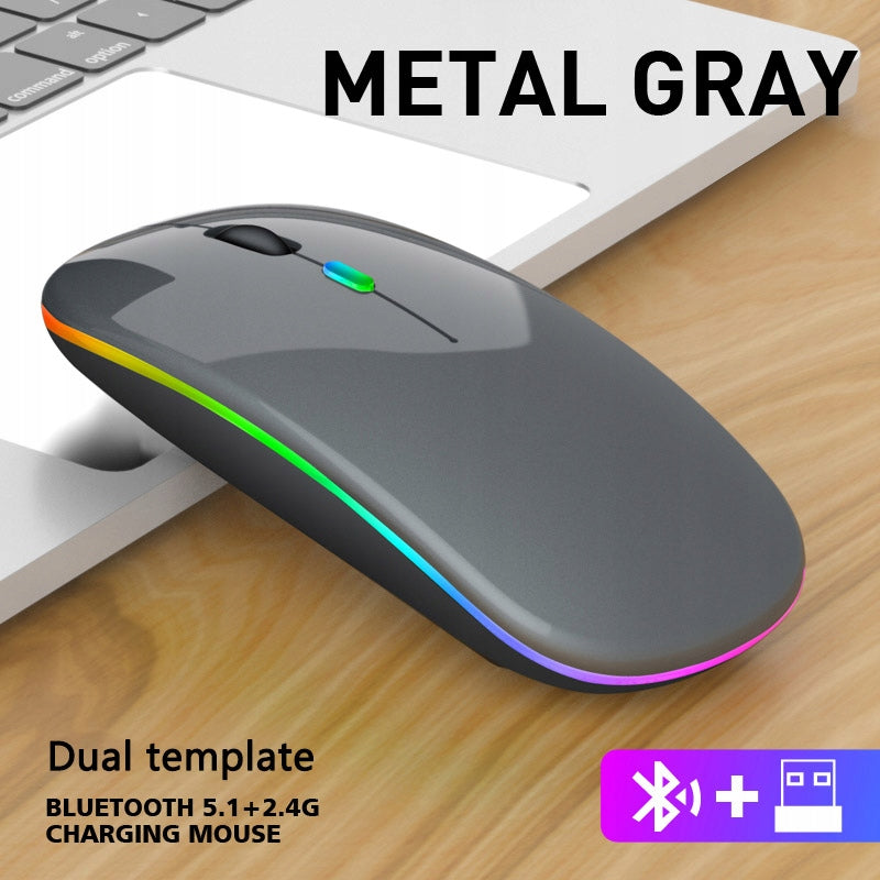 Wireless Bluetooth Mouse 2.4GHz Backlit USB 1600dpi Metal Gray Manufacturer code Metal Gray